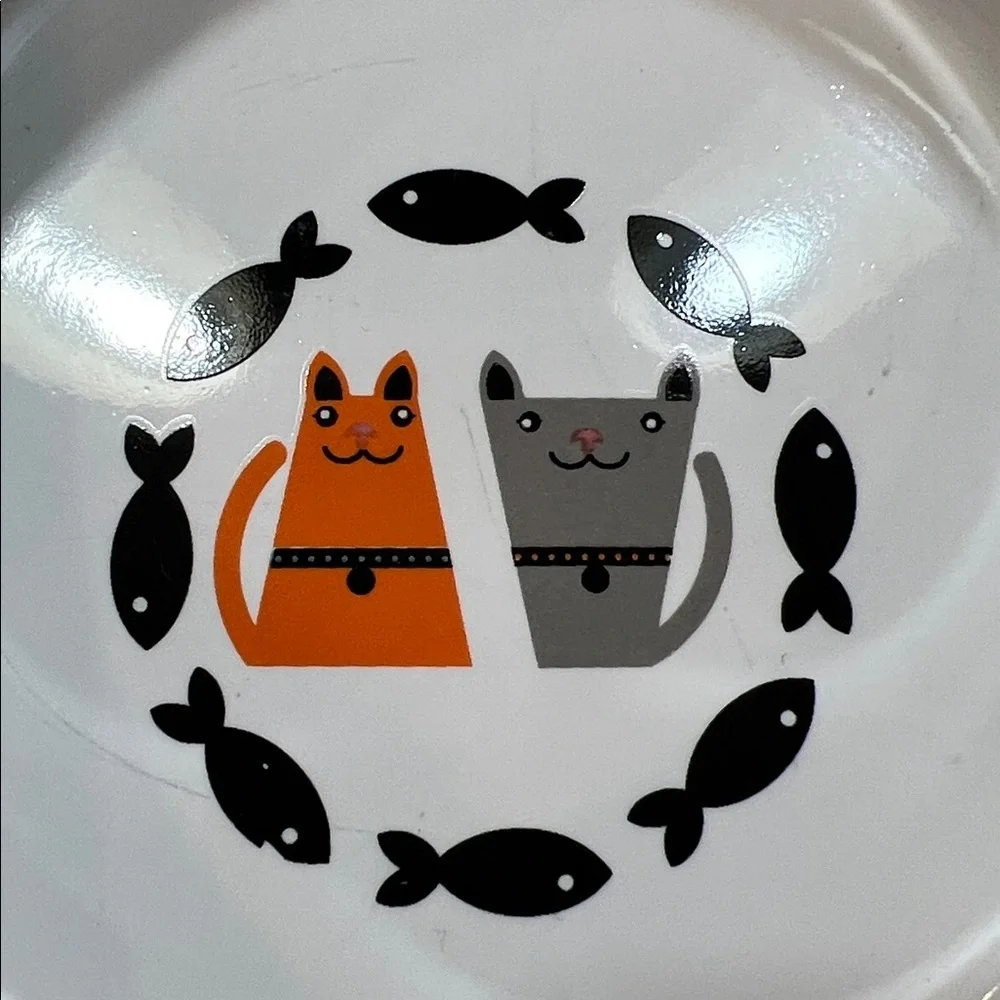 Harmony Tough Guys Ceramic Cat Bowl 1.75